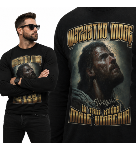 LONGSLEEVE Chrześcijański   Wszystko Mogę
